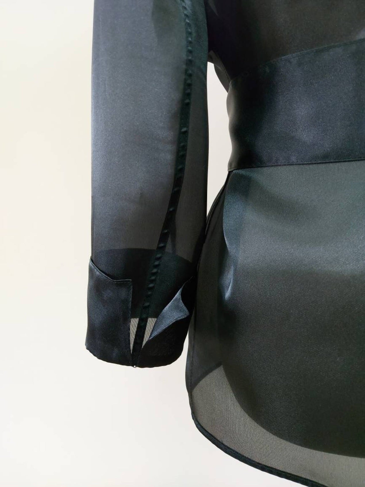 Blazer “Black Shadow ”. Womens organza Jacket with 3/4 sleaves.