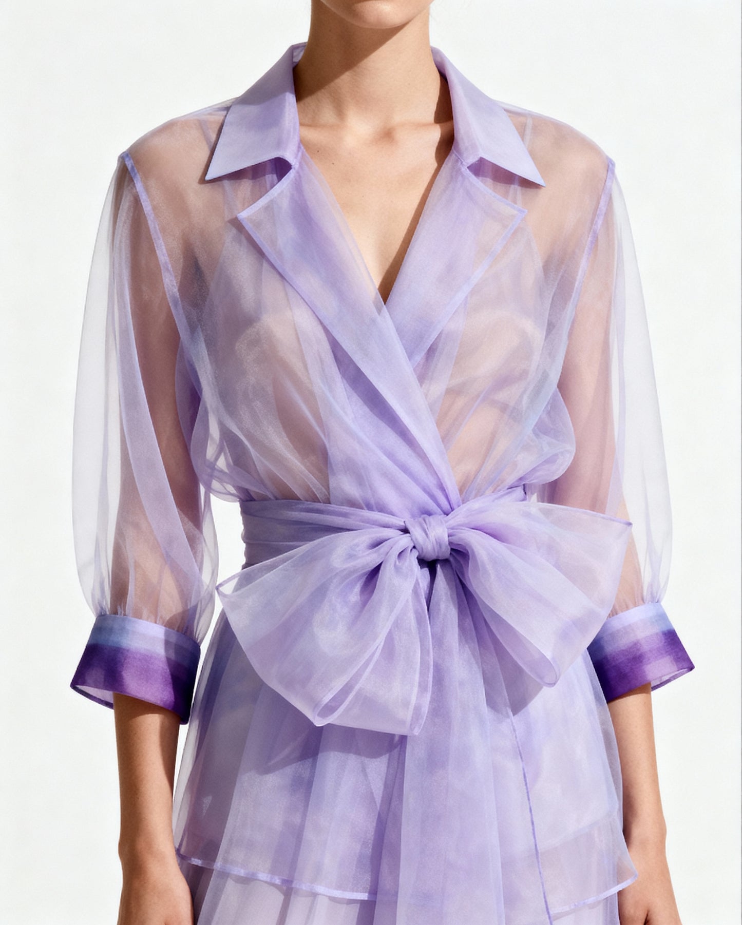 Womens organza Jacket with 3/4 sleaves. Transparent weding blazer for woman!